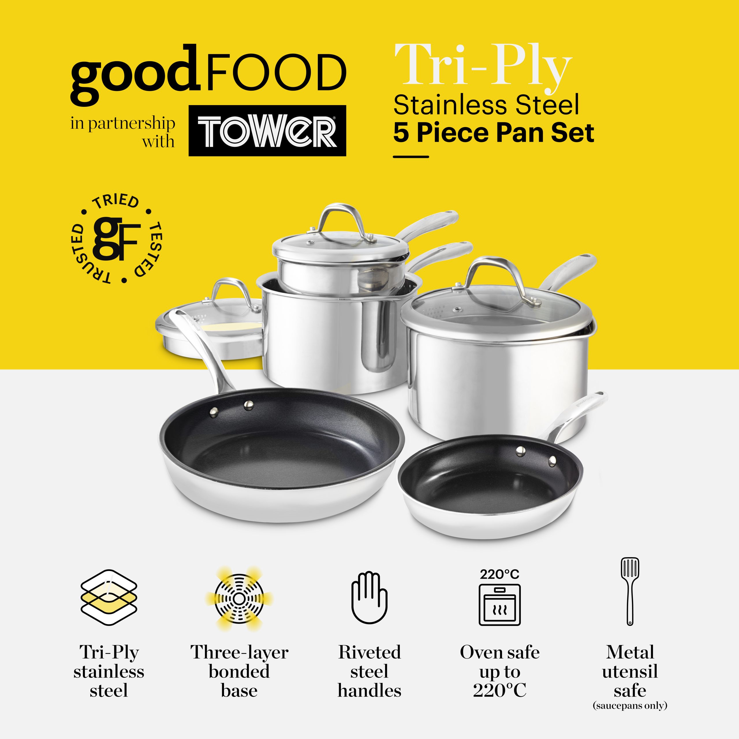 <a href="https://housewares100.co.uk/voting-details/?entryid=63" target="_blank">Good Food In Partnership with Tower - Stainless Steel, Anodised & Tri-Ply Cookware, RKW</a>